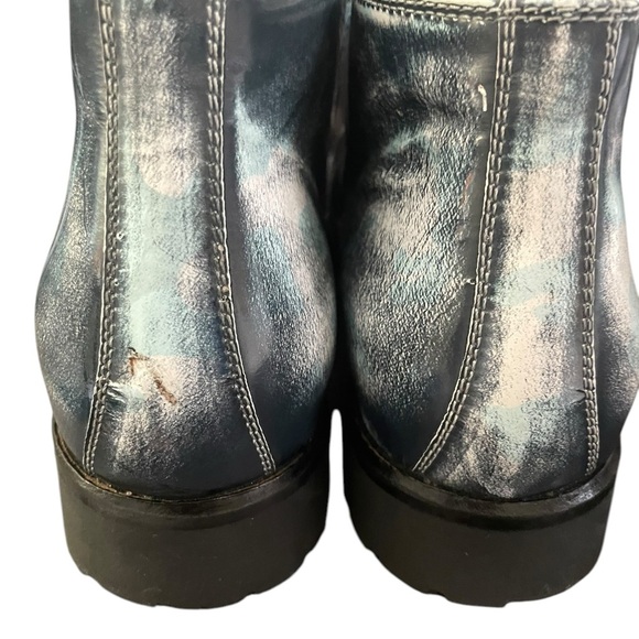 Calzoleria Toscana Handmade Leather Italy Lug Sole Chukka Boots Size 8 Designer - Picture 4 of 9